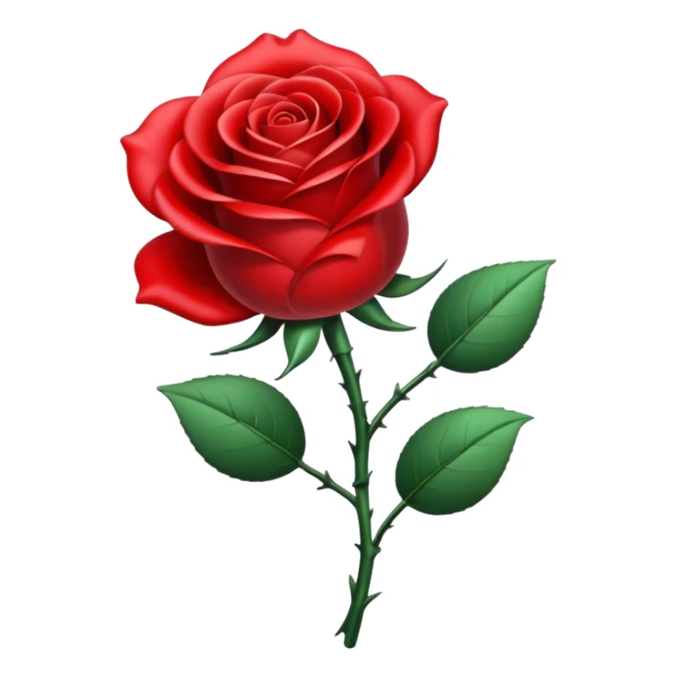 metal rose, without green leaves, just flower sticker