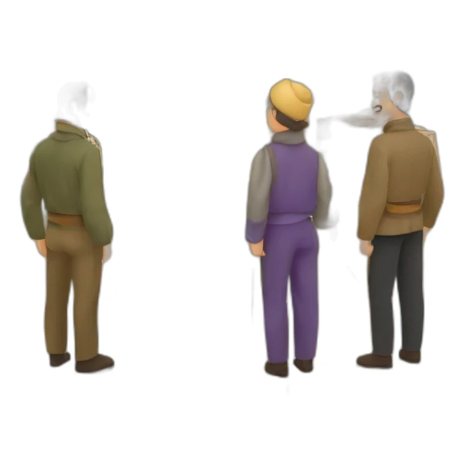 Una pareja de hombres observando la Alhambra de Granada sticker