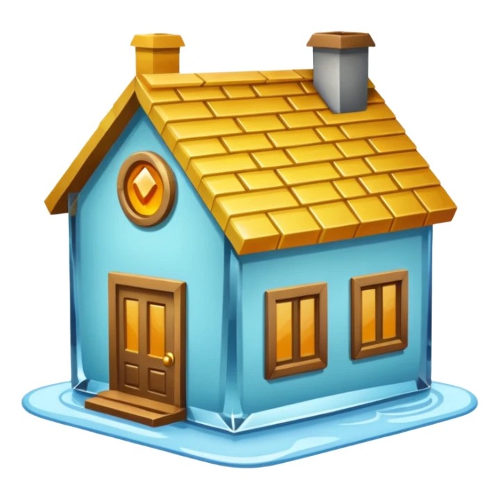 house made of cyrstal sticker