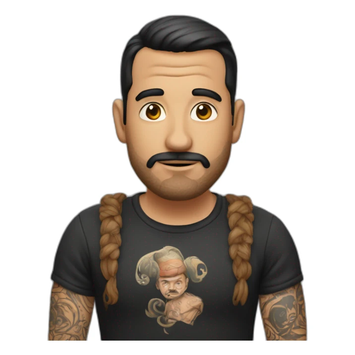 Hombre con tatuaje de polilla sticker