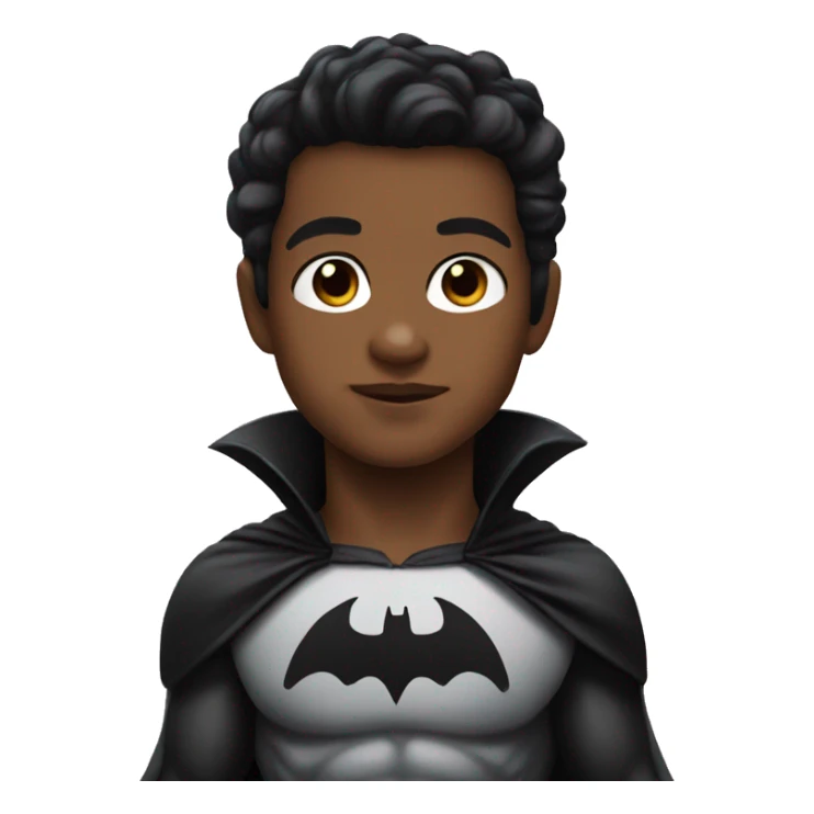 Baby batman black hair sticker