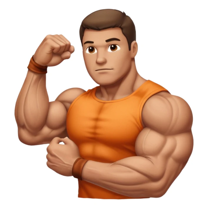 big muscular man arm sticker