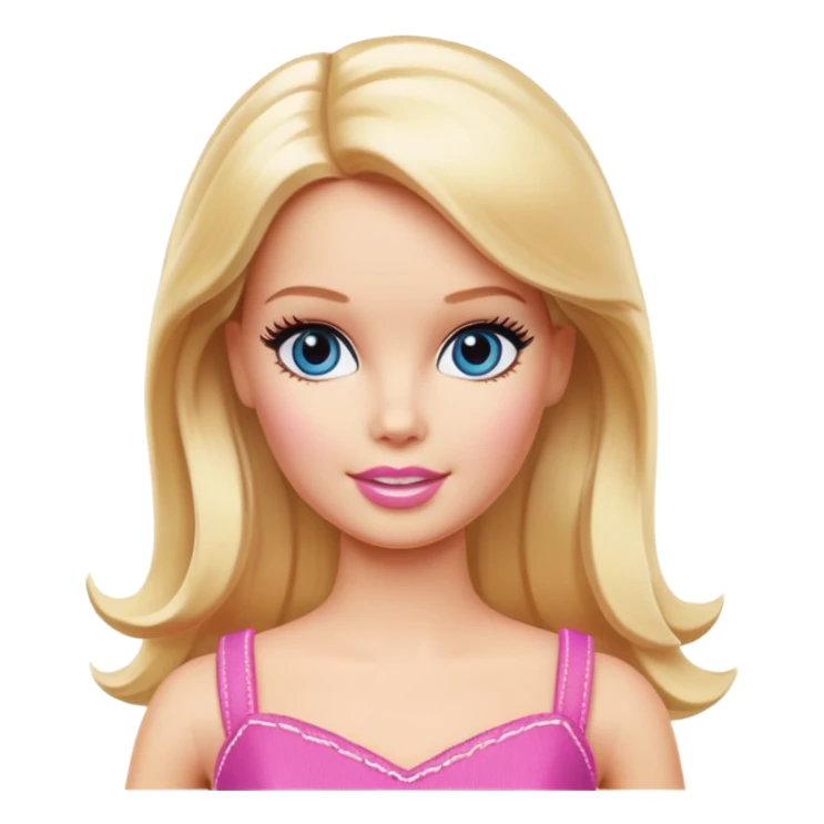 Barbie doll with blonde hair sticker