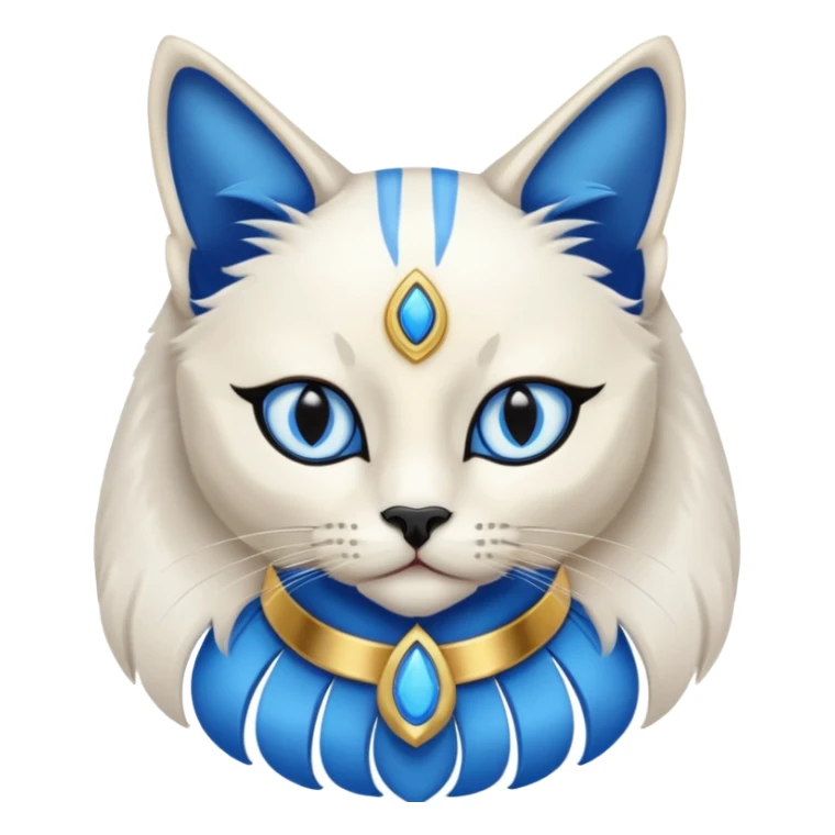 Egyptian Cats: White cat with blue eye paint








 sticker