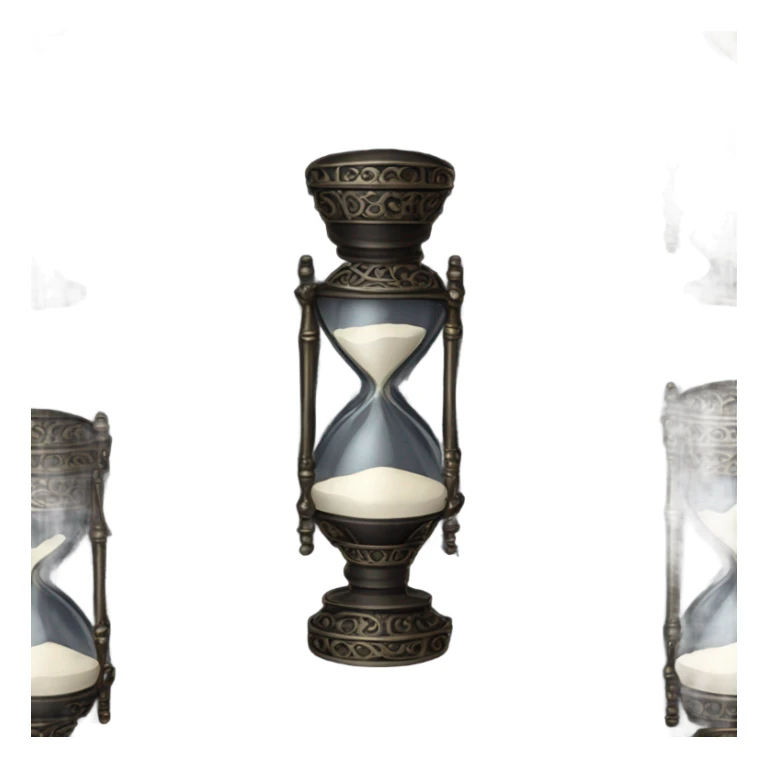 vintage ghotic black  hourglass sticker