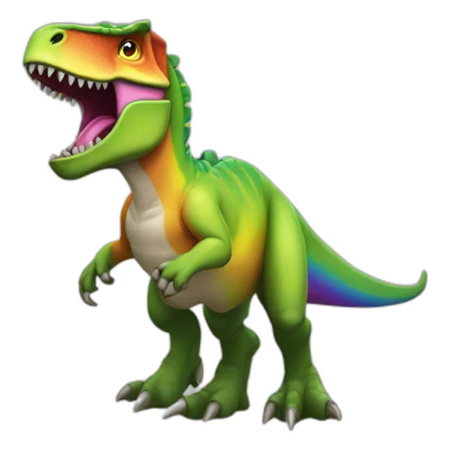 unicon-tyrannosaurus-rainbow sticker
