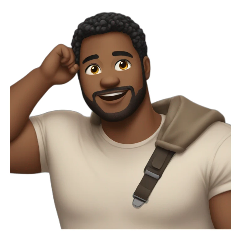 Thicc gay black man sticker