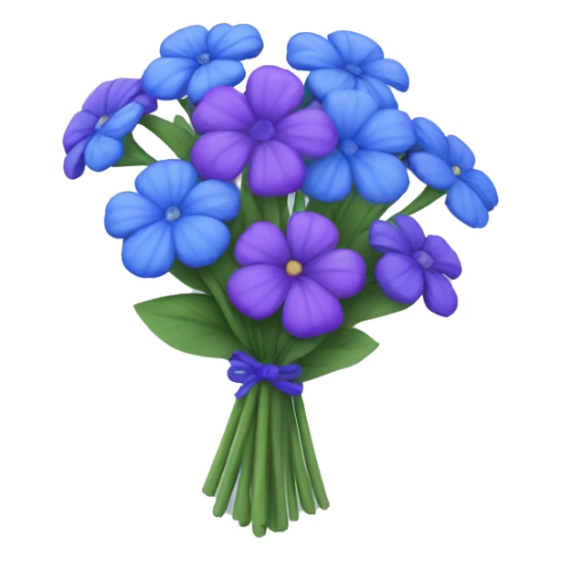 bouquet of blue and purple flowers sticker