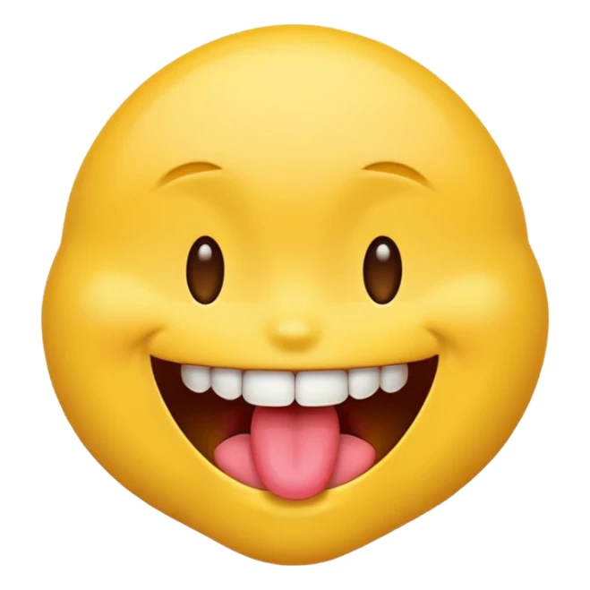 😝 this emoji but with the tongue covering teeth sticker