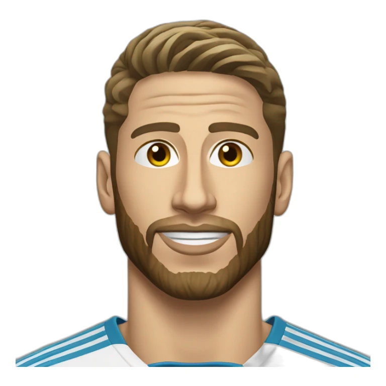 Sergio ramos portrait realistic football player sticker