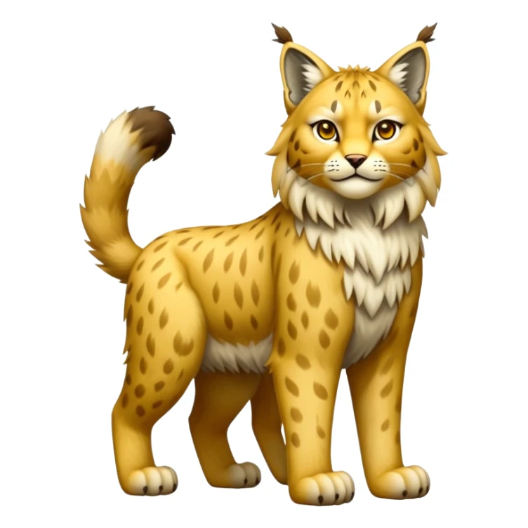 Yellow Electric-type Fakémon-Lynx full body sticker