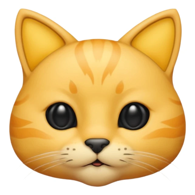 a bright yellow cat head with black eyes and not too chubby cheeks and looks exactly like the youtuber thinknoodles and a black nose and doesnt look realistic sticker
