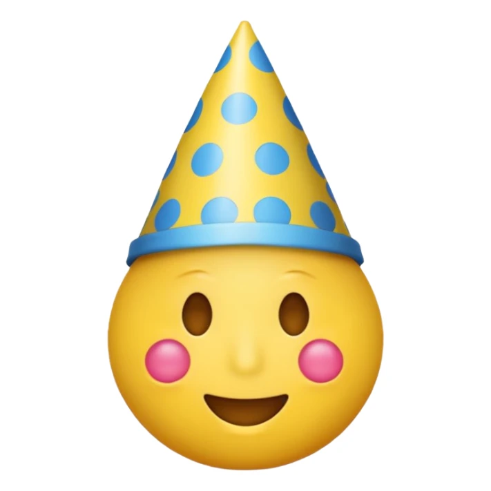 an emoji with no face with a hat on sticker