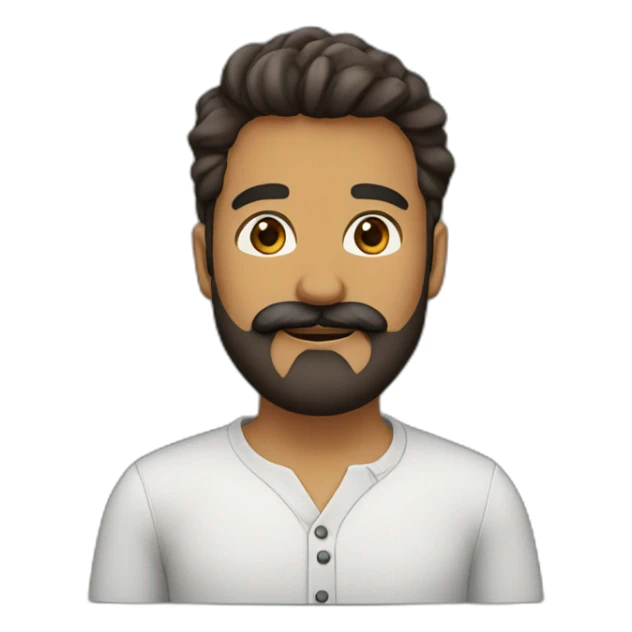 5'4 bengali with moustache and beard sticker