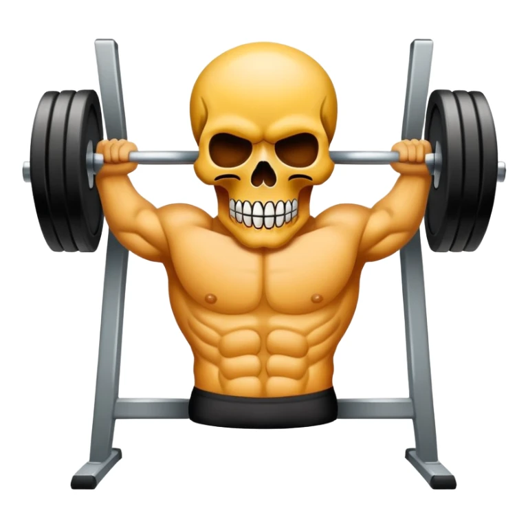 Calavera musculosa en el gym  sticker