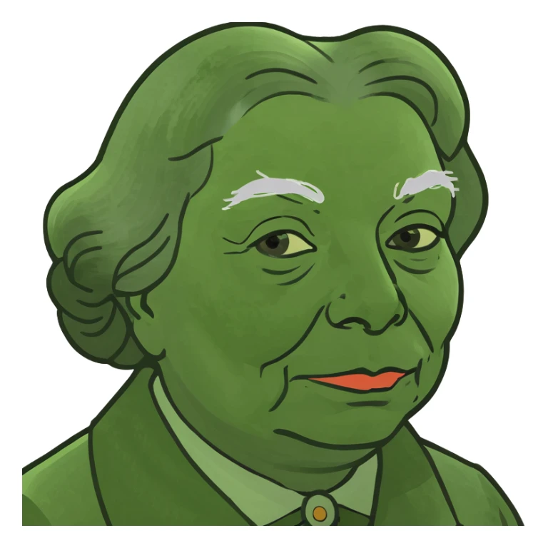 Emoji of Marguerite Yourcenar in bufo style sticker