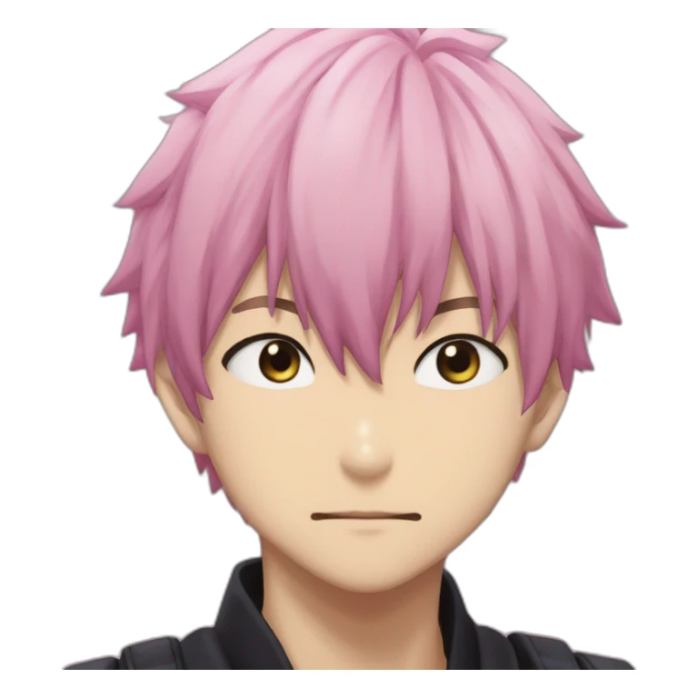 itadori yuji from jujutsu kaisen pink sticker