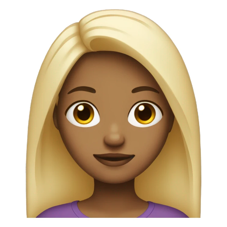 girl with half black half blonde hair sticker