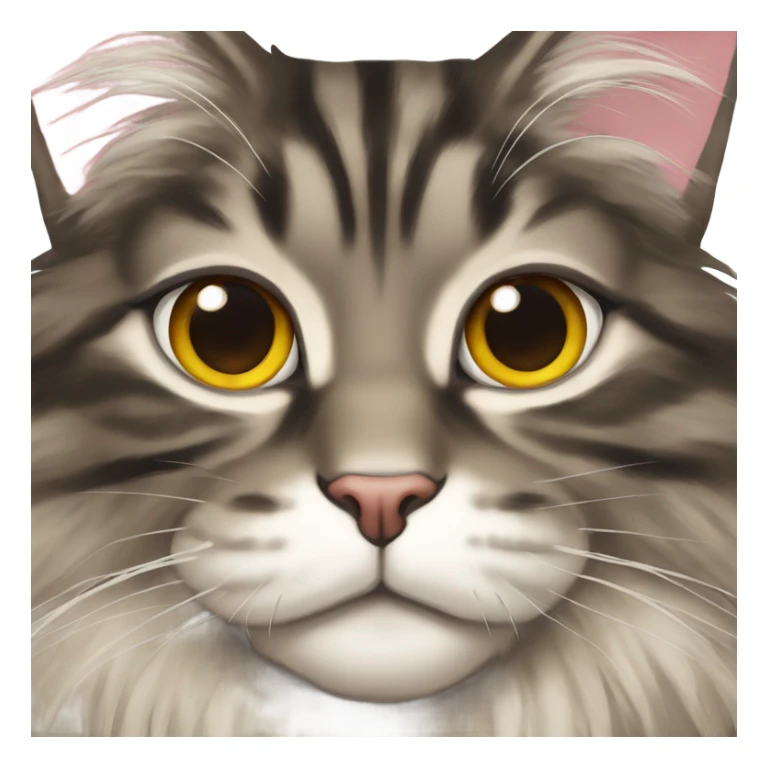 Maine Coon with a stupid mouth and stupid eyes  sticker
