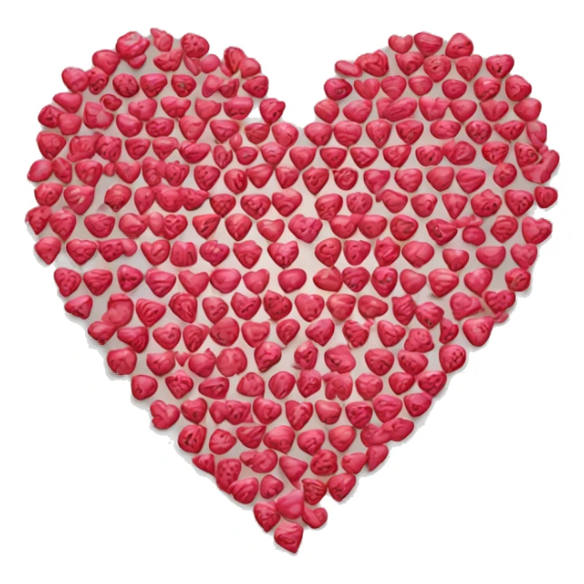 Heart made out of kisses sticker