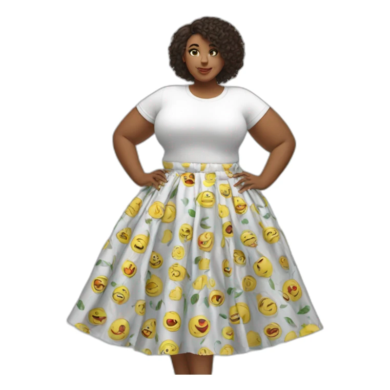 Full body Curvy beauty skirt both sides sticker