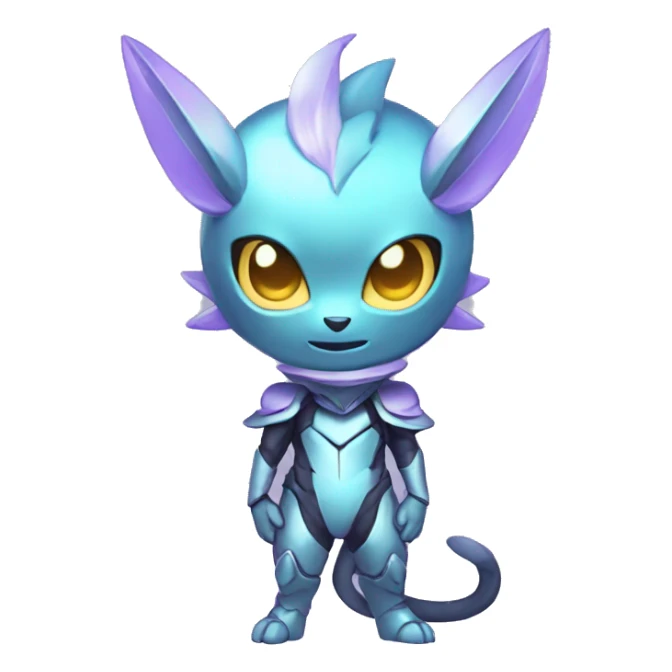 Pastel-Chibi-Sona-Shiny-Fakémon with a mask full body sticker