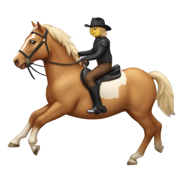 Cat on top of a horse sticker