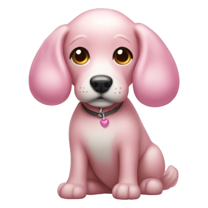 light pink ballon dog  sticker