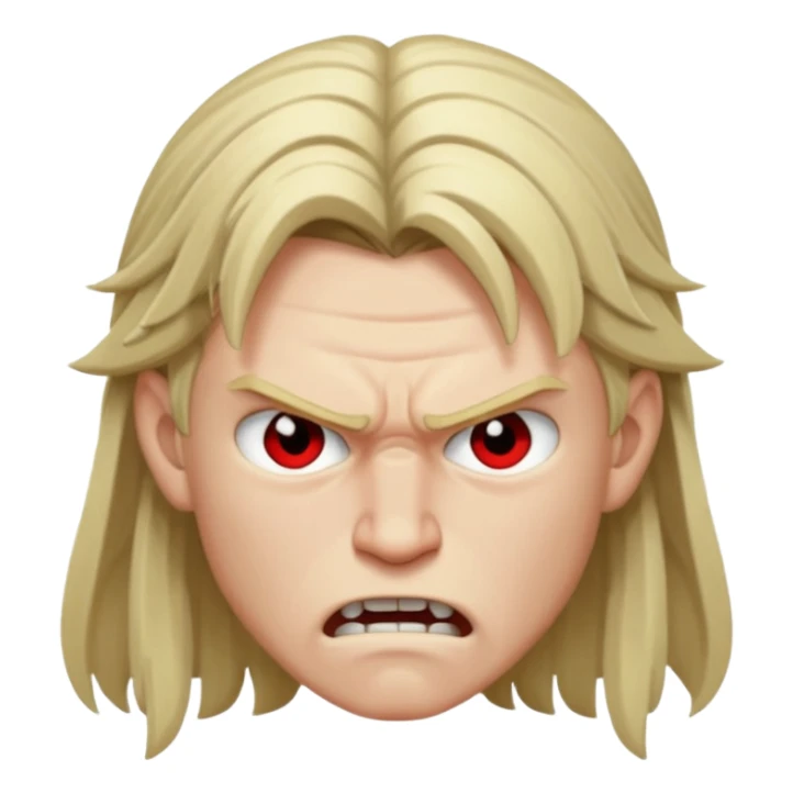 thorfinn angry face Kid Long hair  sticker