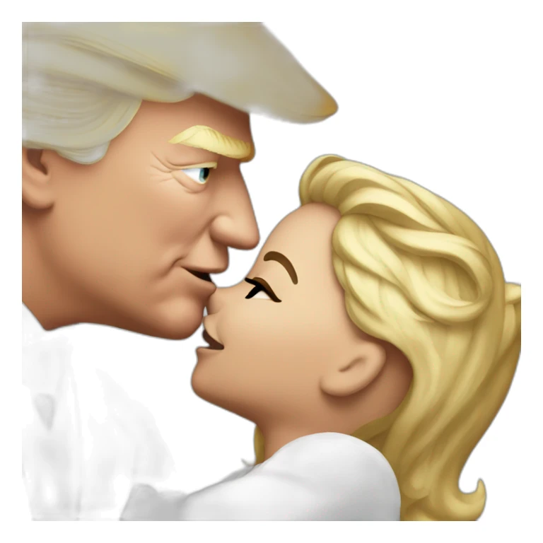 trump kissing his daughter, positivity, inclusiveness sticker