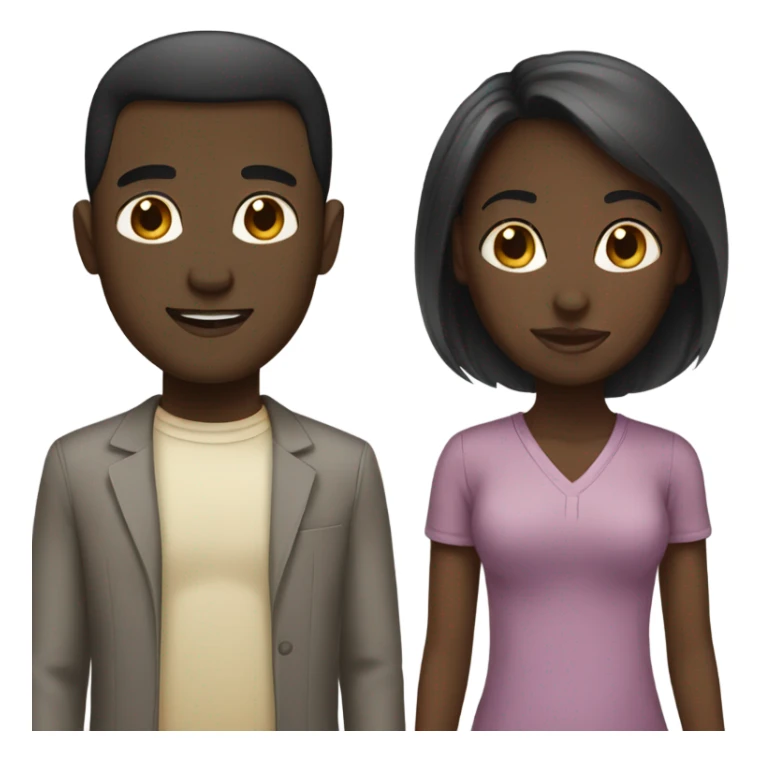 dark skinned female with light skinned male  sticker