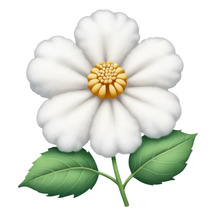 A flower of cotton sticker