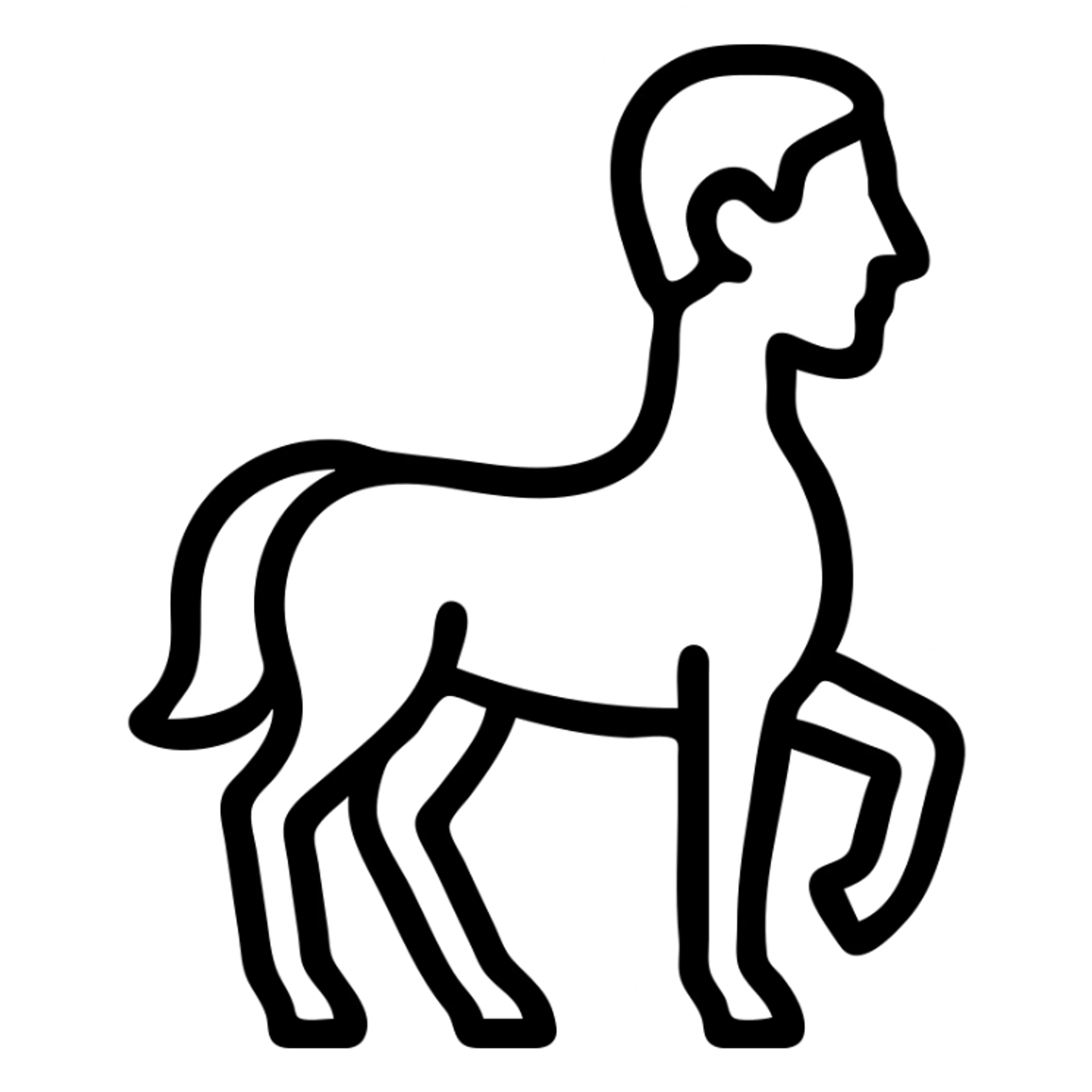 horse with a human head sticker