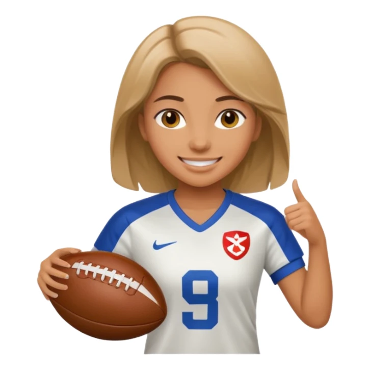 girl tha plays football sticker
