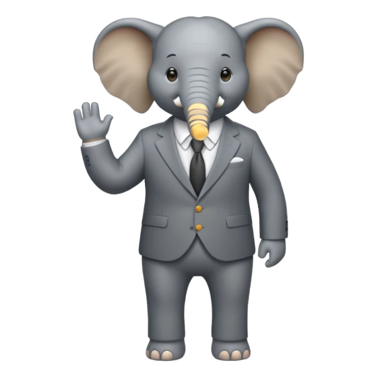 The elephand went in a suit
 sticker