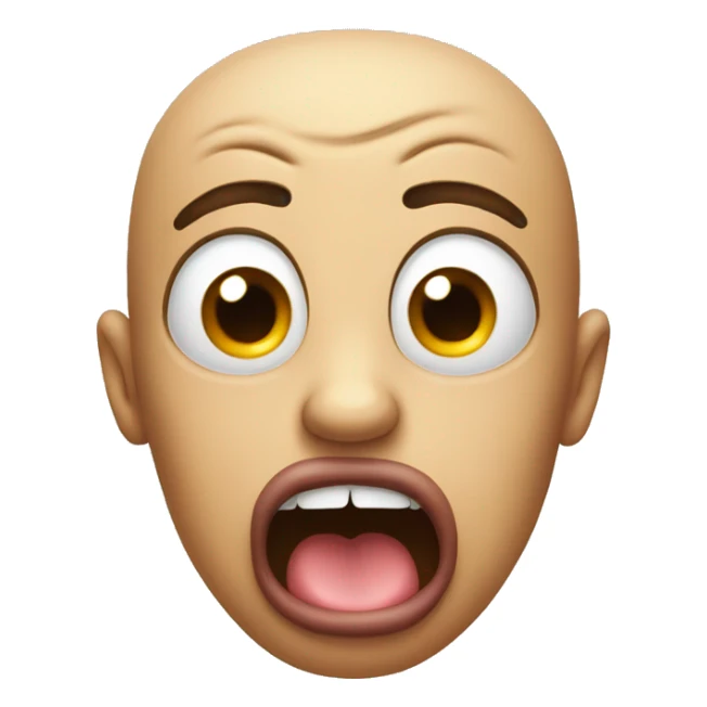 nervous tongue out sticker