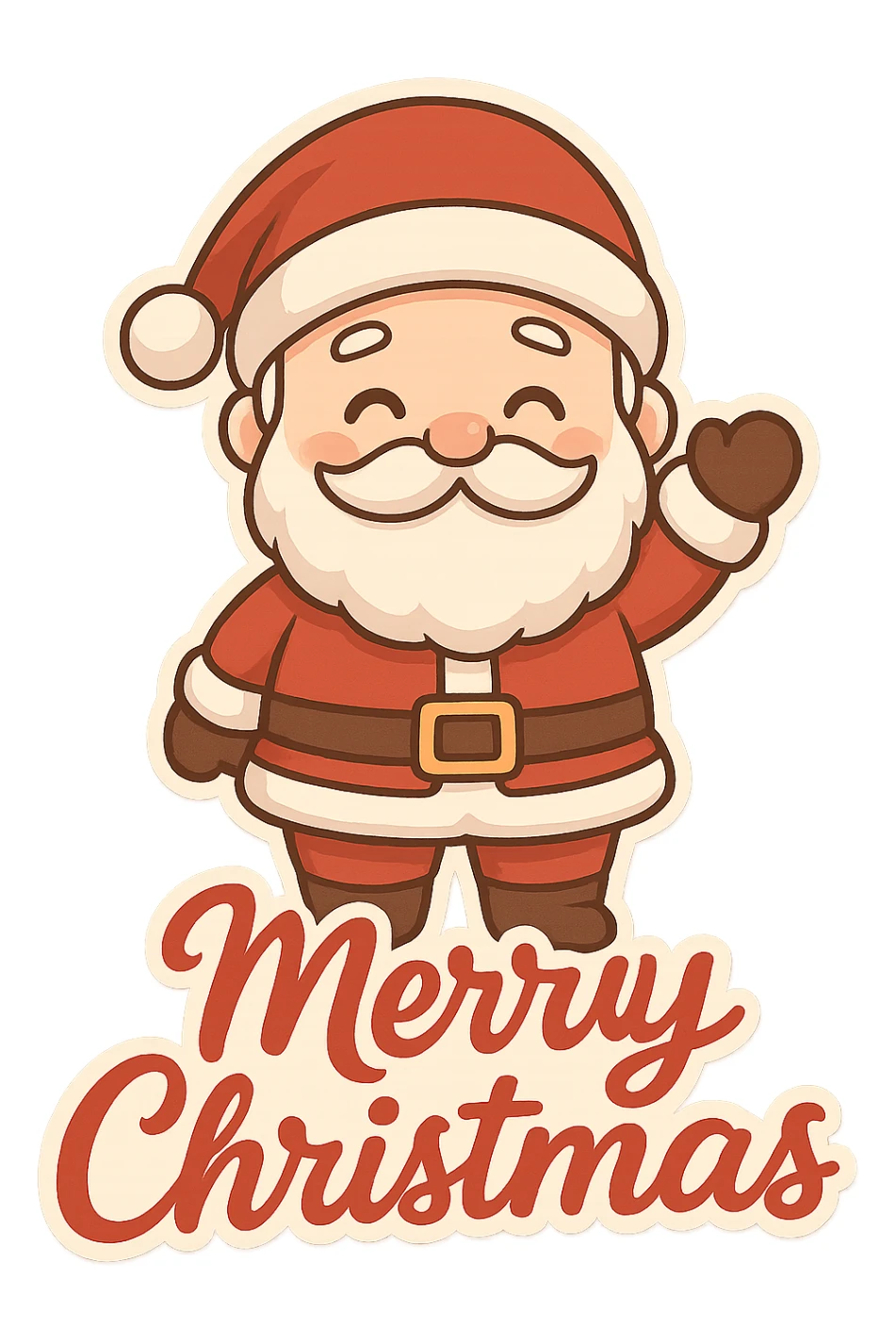 Merry christmas text, remove background sticker