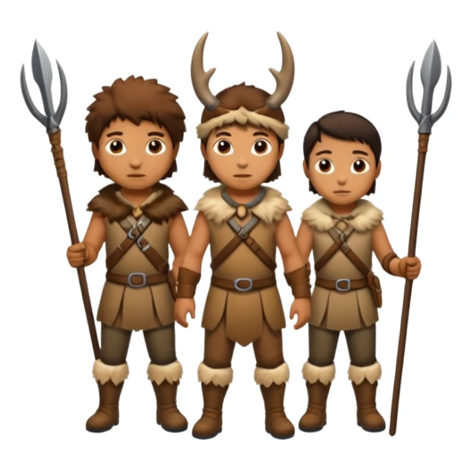 The classic image of hunters in ancient times sticker
