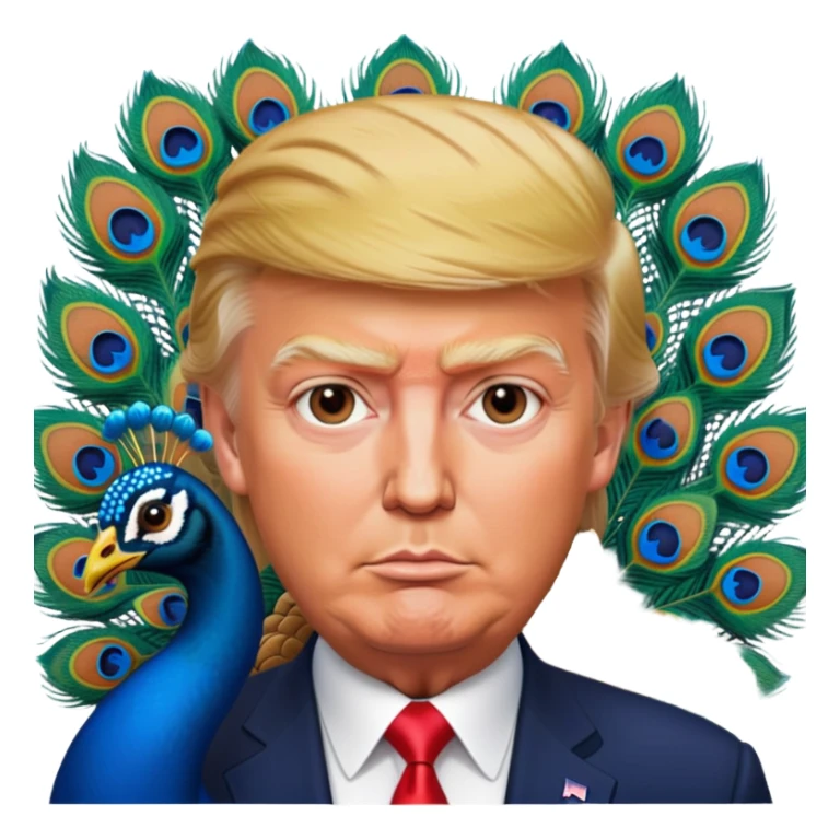 Naked Trump with a Peacock Russia  sticker