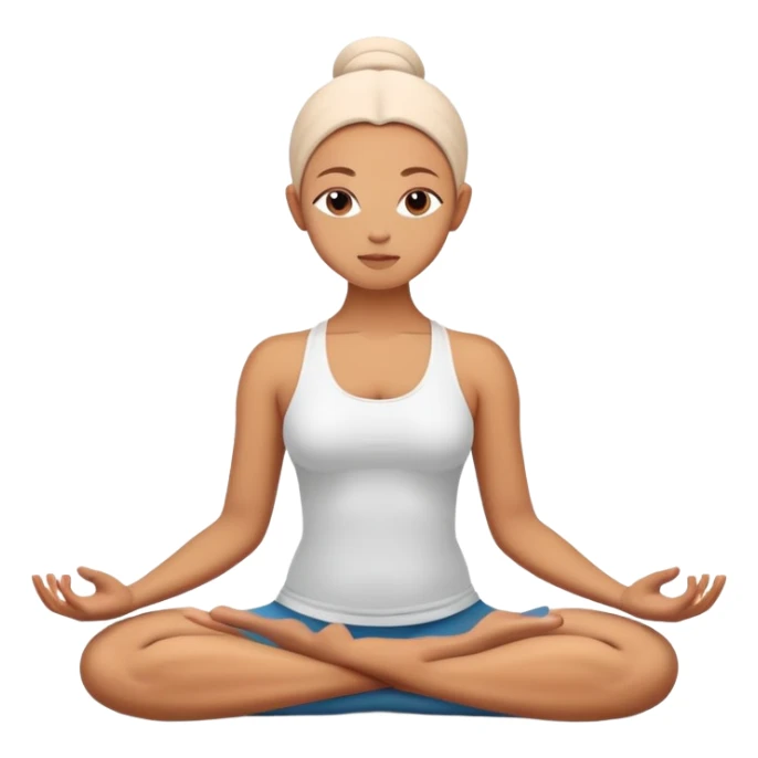 person in yoga lotus position meditation pose sticker