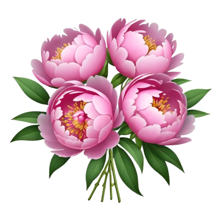 elegant bouquet of pink peonies sticker