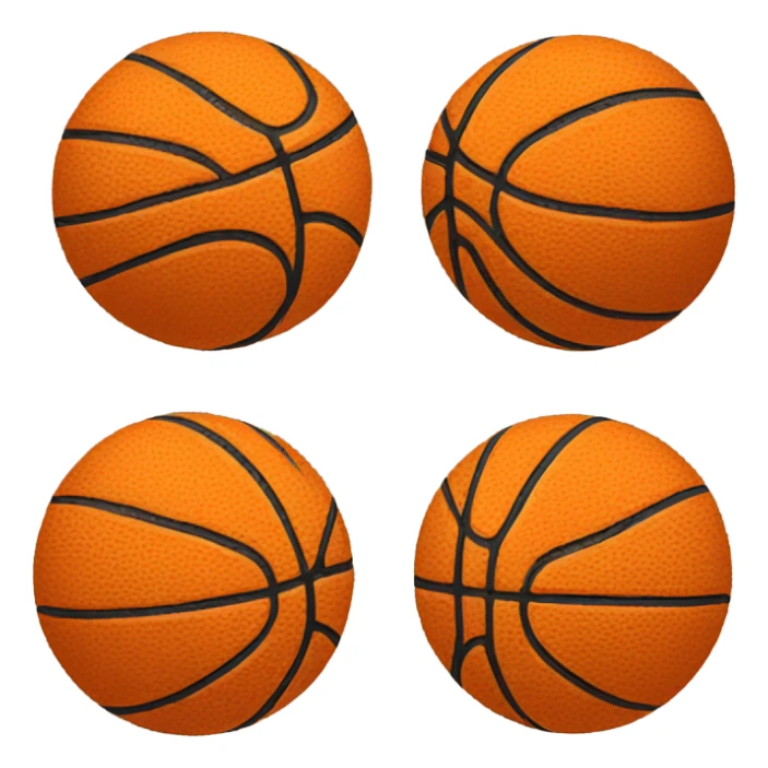 an orange basketball with a sad face. sticker