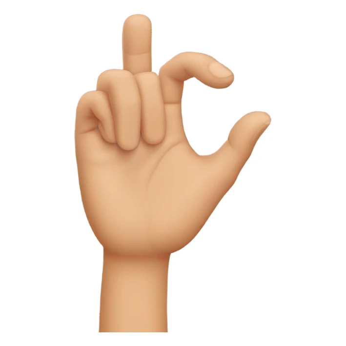 Hand showing by fingers letters “d” and “b” sticker