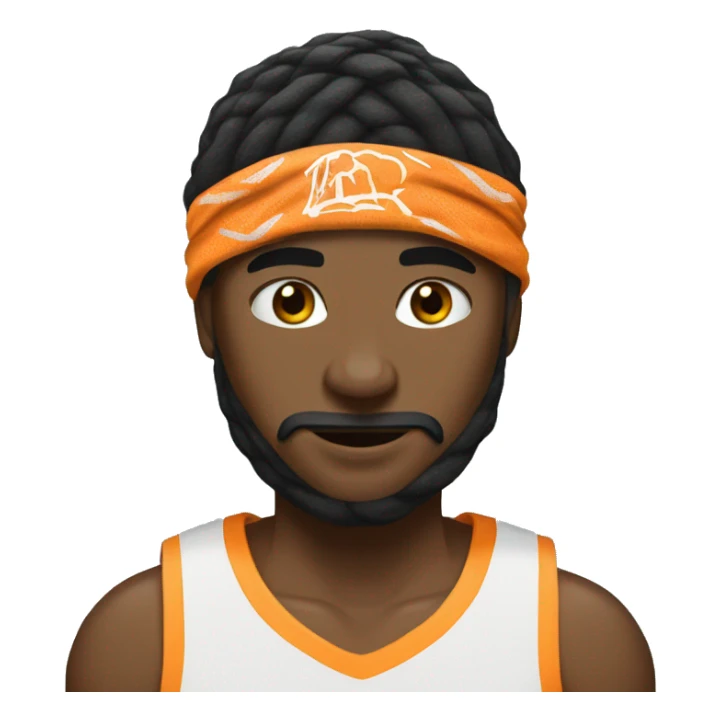 basketball player with hair bandana sticker
