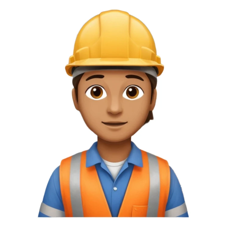 Worker with pallet in port area, import. sticker