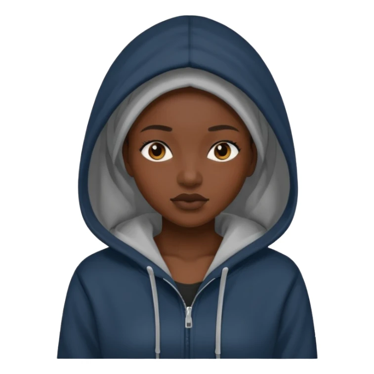 Hooded Street Walker black woman  sticker