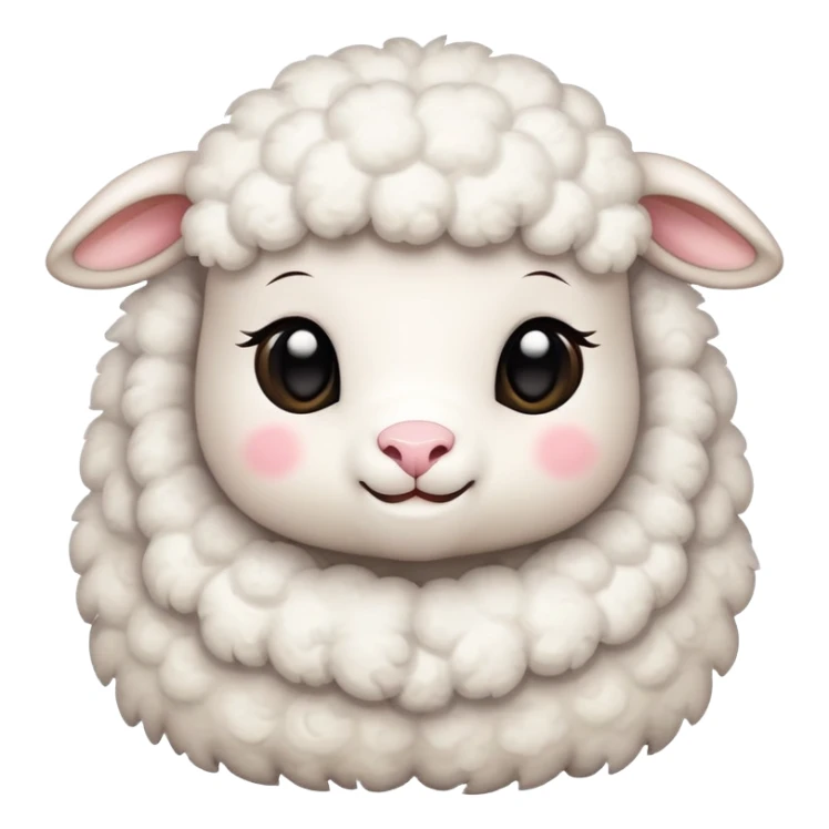 Little Lamb with many love emoji around  sticker
