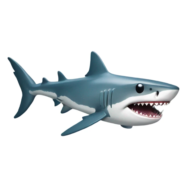 Shark swimming to the bank with sunglasses on sticker