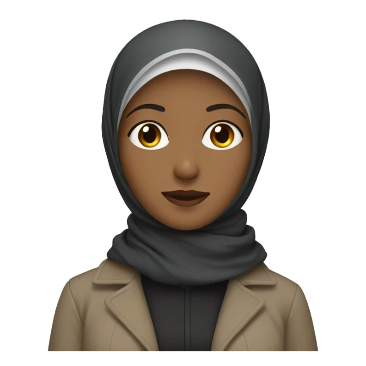 woman with hijab and a coat sticker