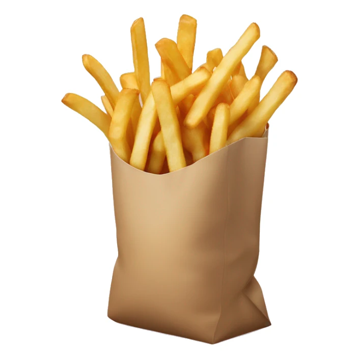 Hand with fries that’s about to put it in a bag sticker
